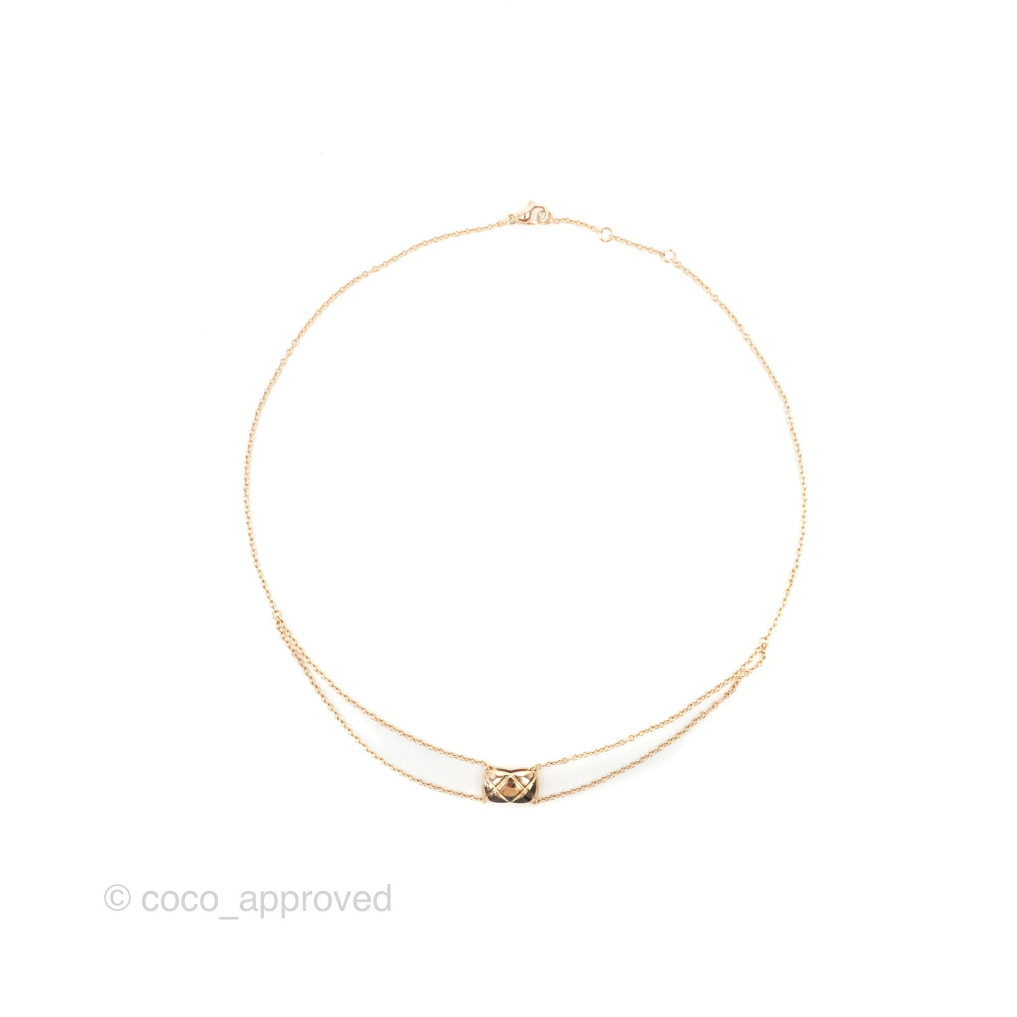 Chanel Coco Crush Necklace Beige Gold
