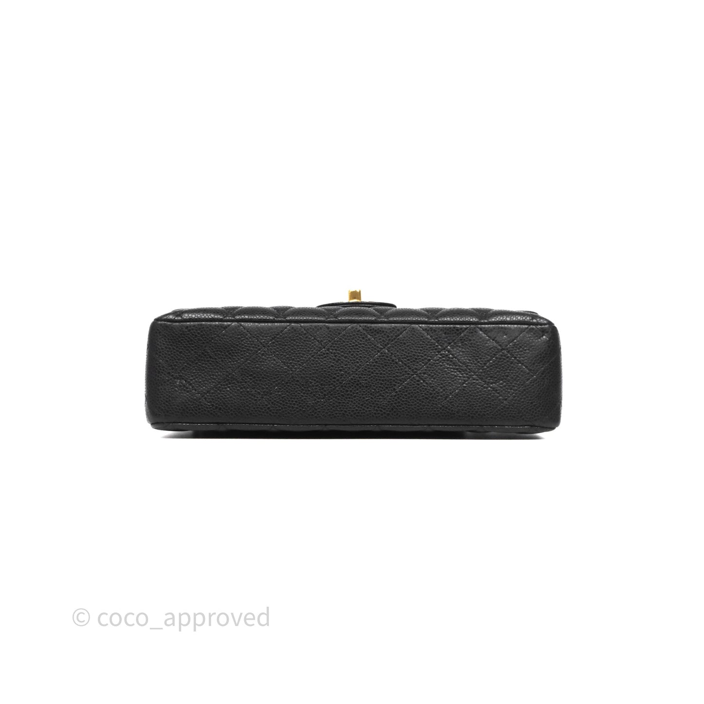 Chanel Classic M/L Medium Flap Quilted Black Caviar Gold Hardware