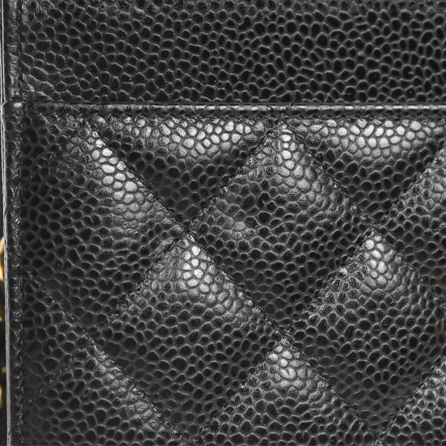 Chanel Classic Wallet on Chain WOC Quilted Black Caviar Gold Hardware