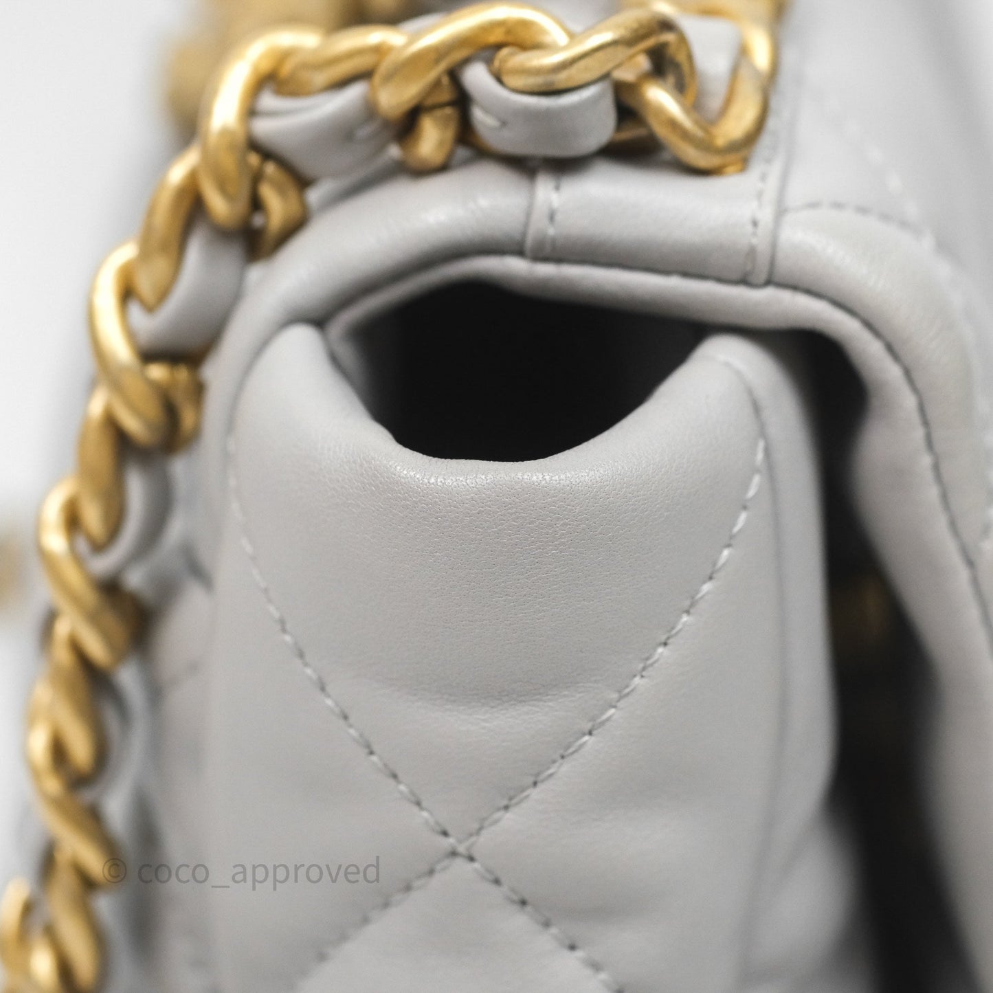Chanel 19 Small Light Grey Mixed Hardware