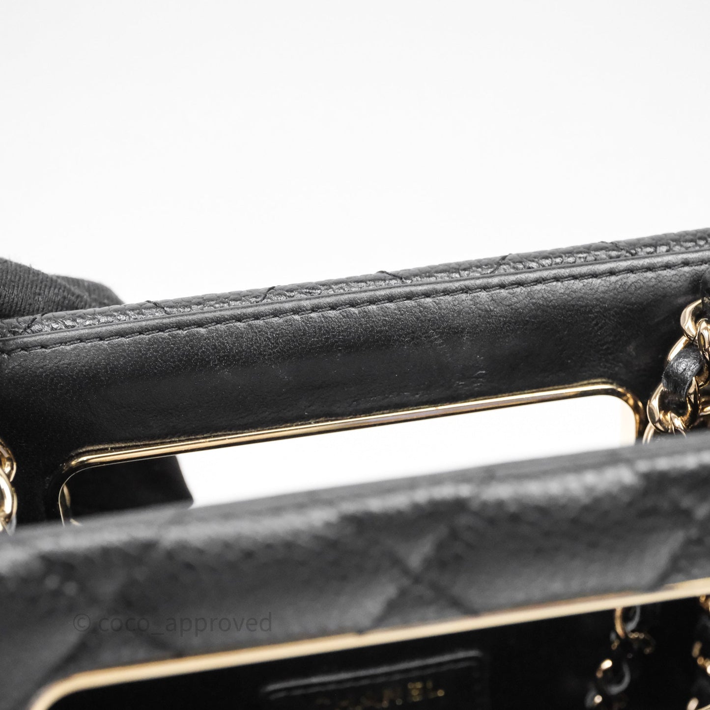 Chanel Evening Bag Caviar Black Gold Hardware