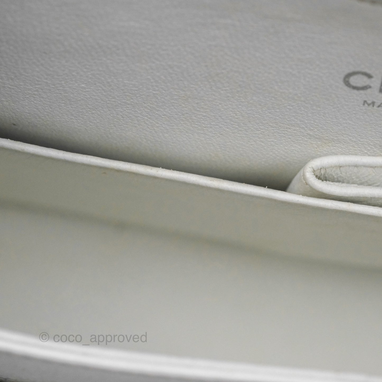 Chanel Classic M/L Medium Double Flap White Caviar Silver Hardware