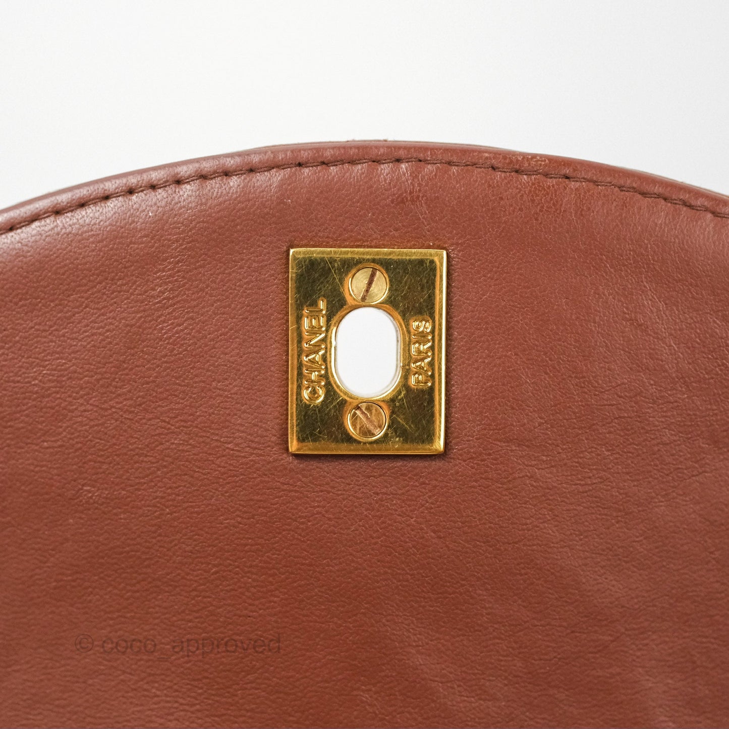 Chanel Vintage CC Duma Backpack Brown Lambskin 24K Gold Hardware