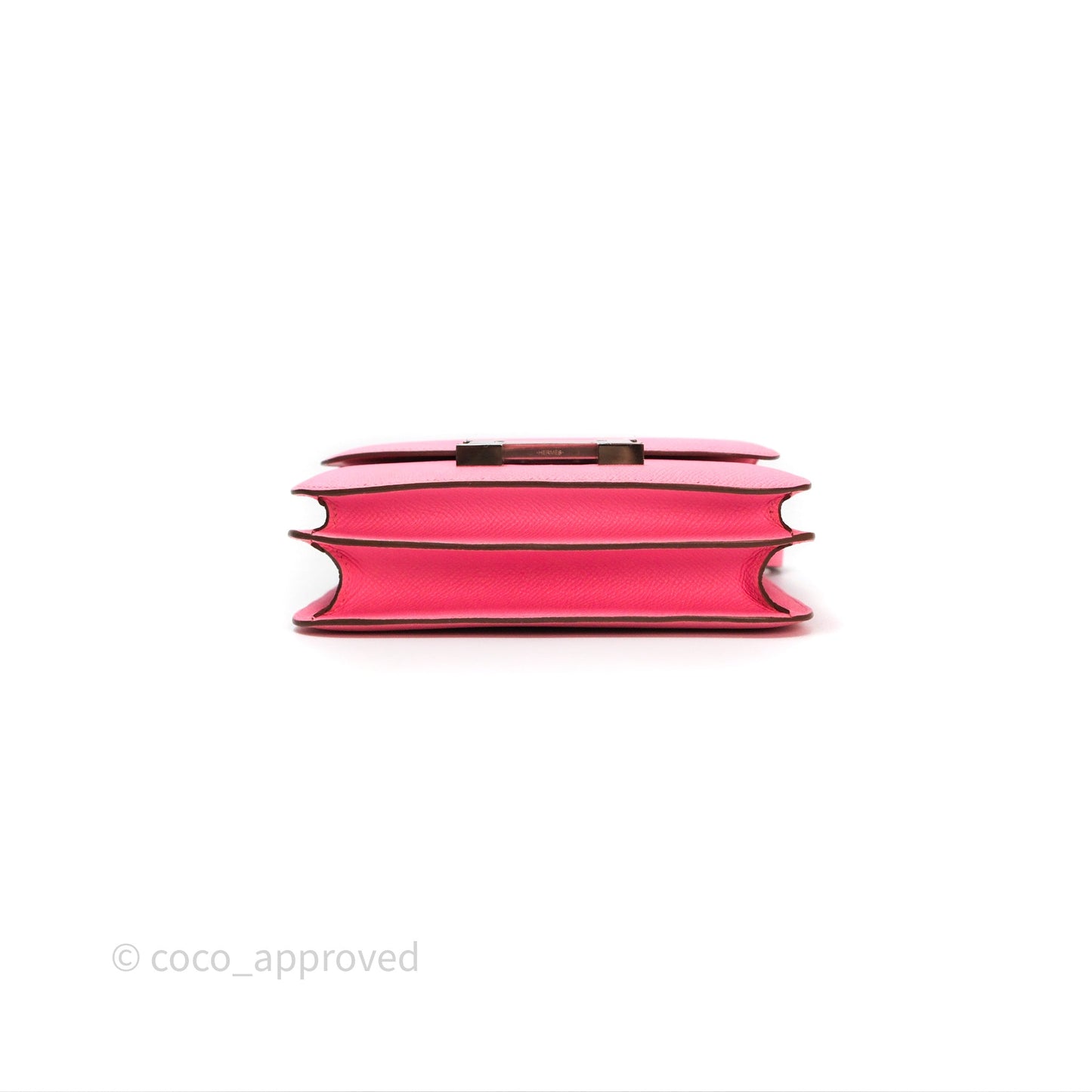 Hermès Constance Mini 18cm Rose d'ete Epsom Palladium Hardware