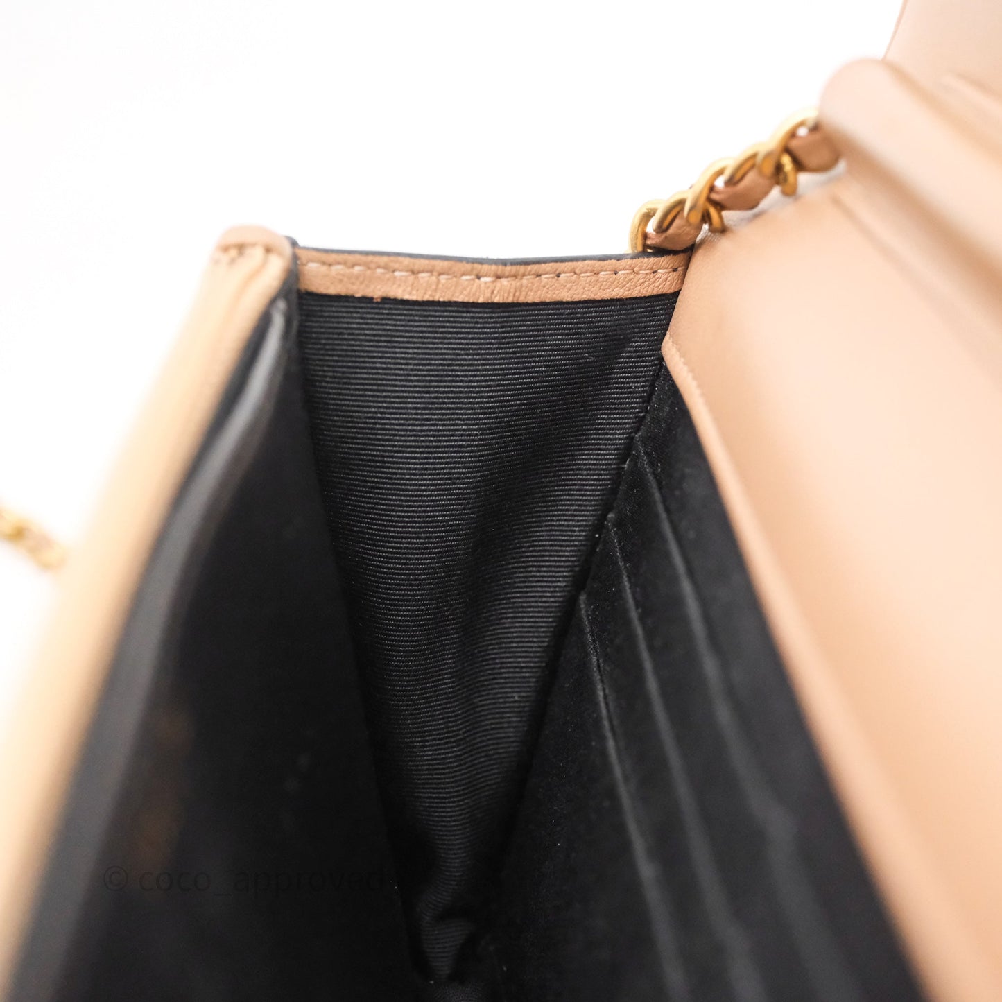 Chanel Quilted Medium Elegant CC Flap Beige Lambskin Gold Hardware
