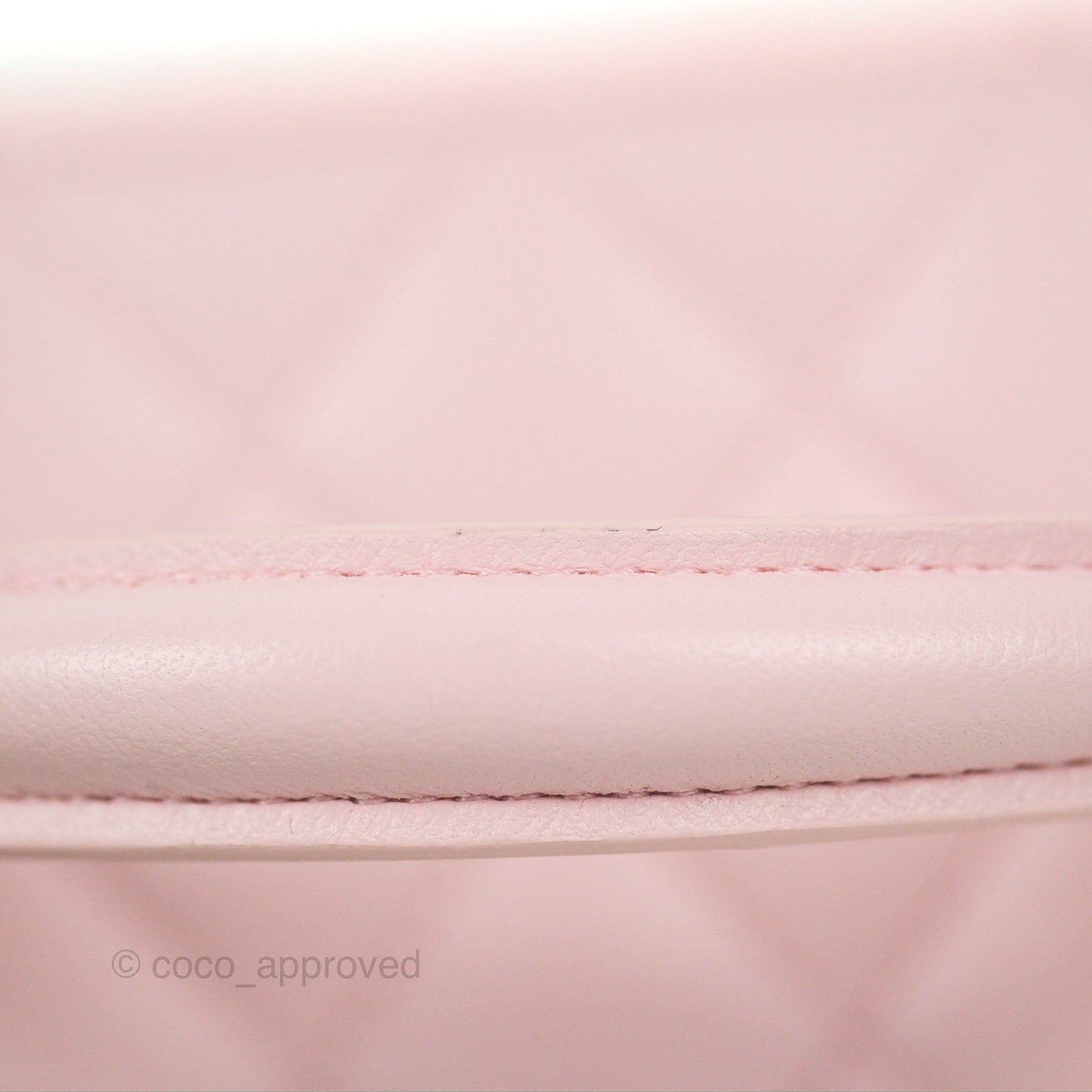 Chanel Vanity Rectangular Top Handle Pink Lambskin Gold Hardware