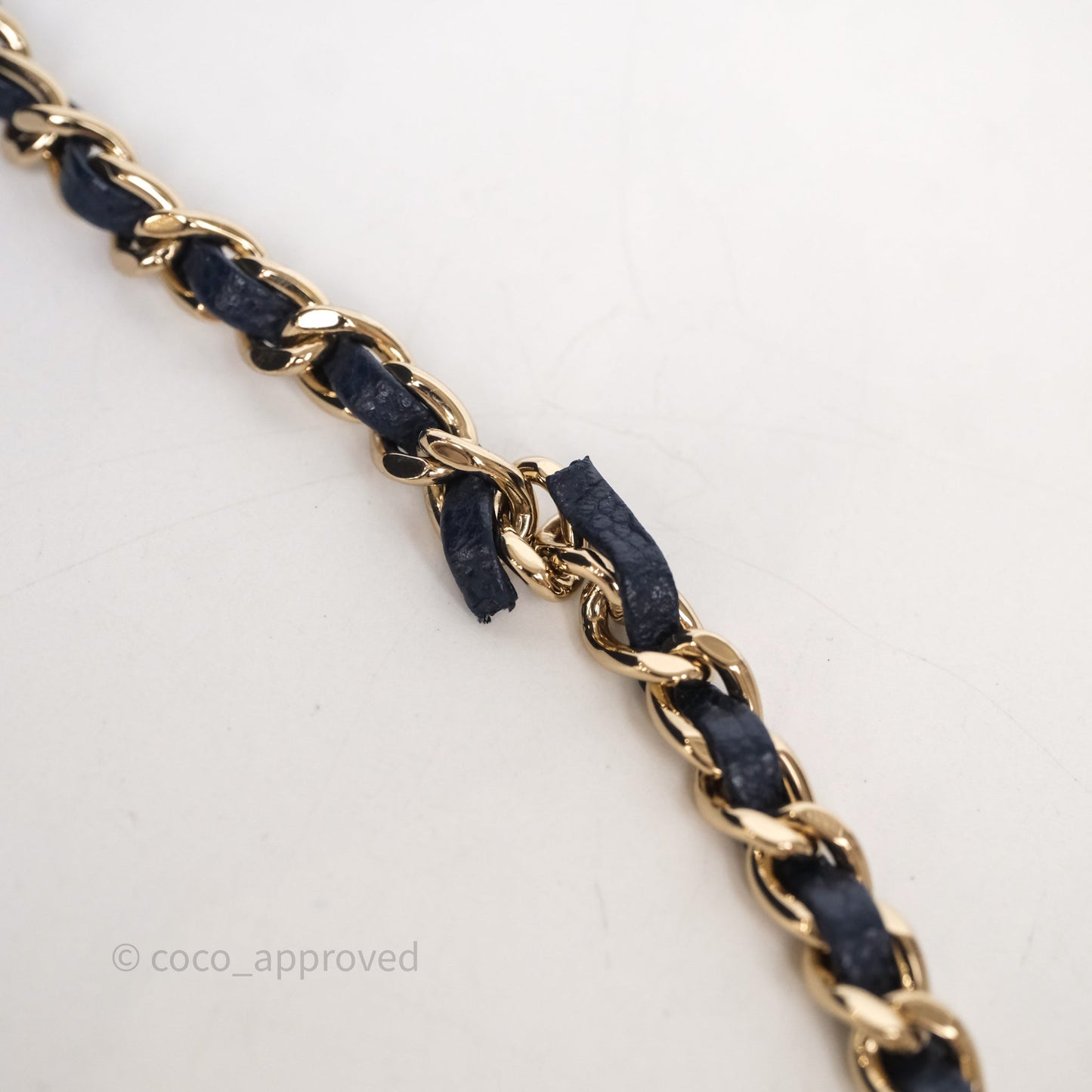 Chanel Quilted Small CC Filigree Vanity Case Navy Caviar Gold Hardware