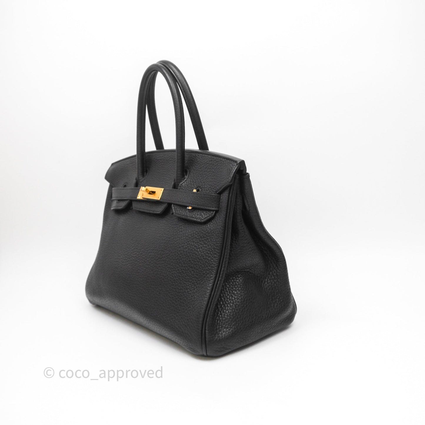 Hermès Birkin 30 Black Noir 89 Clemence Gold Hardware