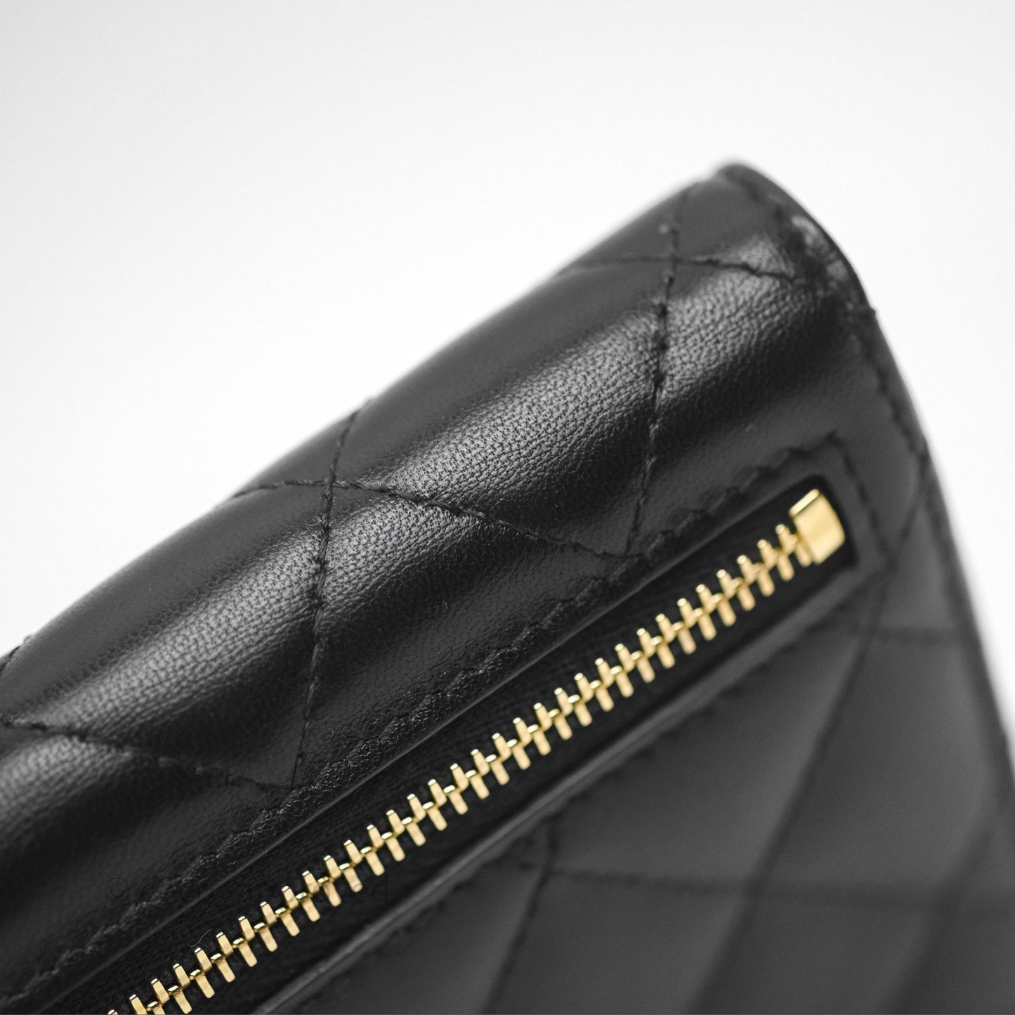 Chanel Classic Short Flap Wallet Black Lambskin Gold Hardware