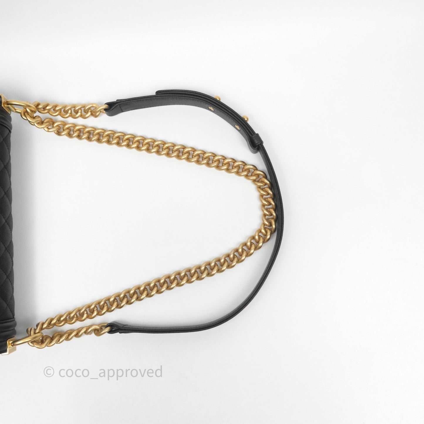 Chanel Quilted Medium Boy Black Caviar Aged Gold Hardware