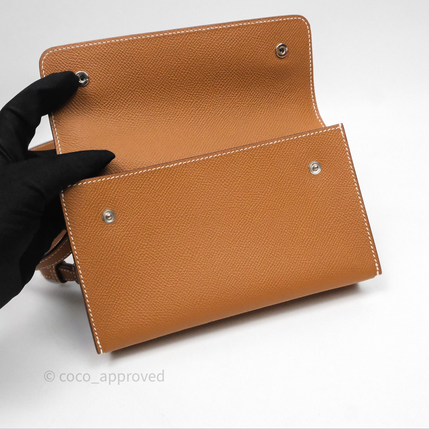Hermès Hermesnap Wallet Epsom Gold 37 Palladium Hardware
