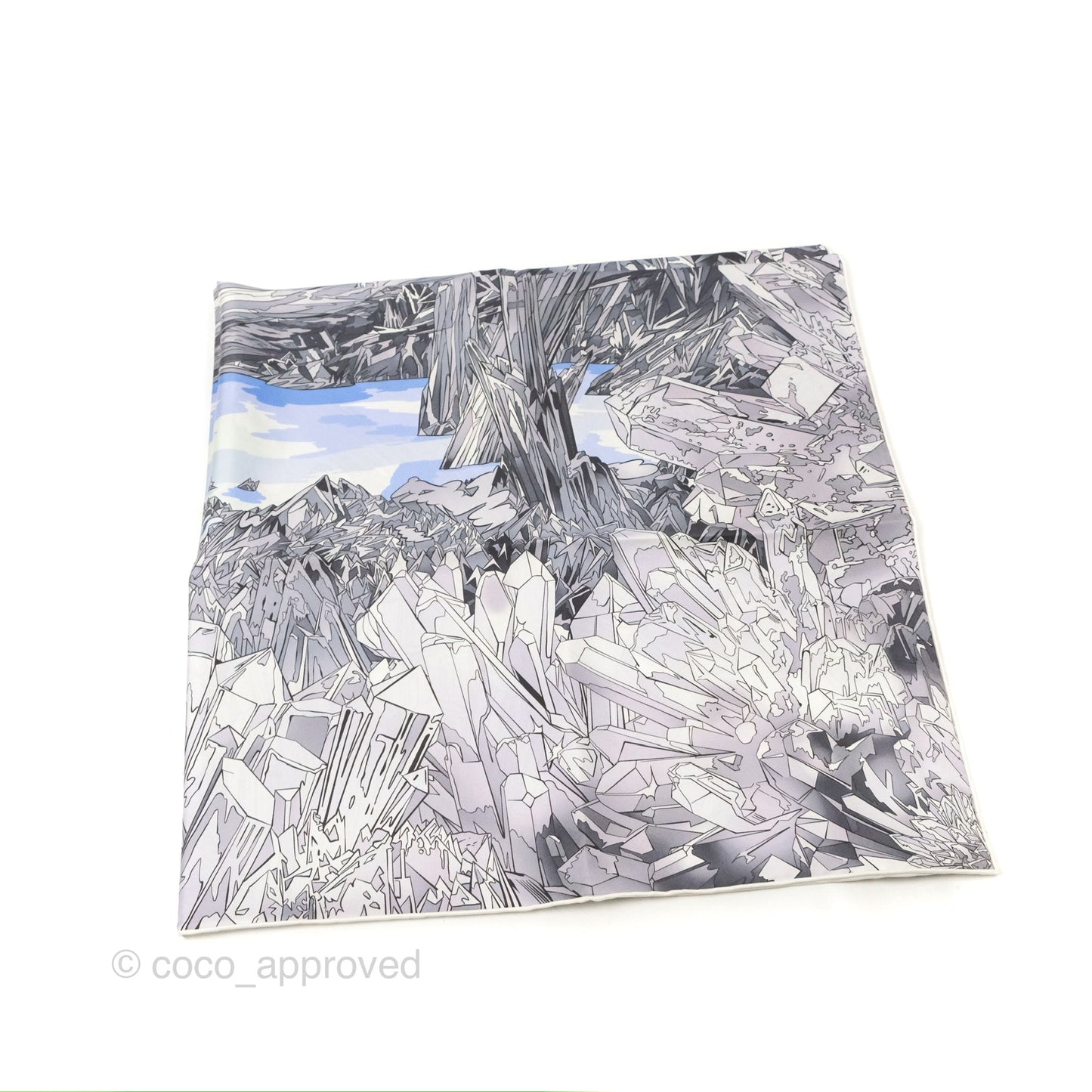 Hermes La Vallee de Cristal scarf 90