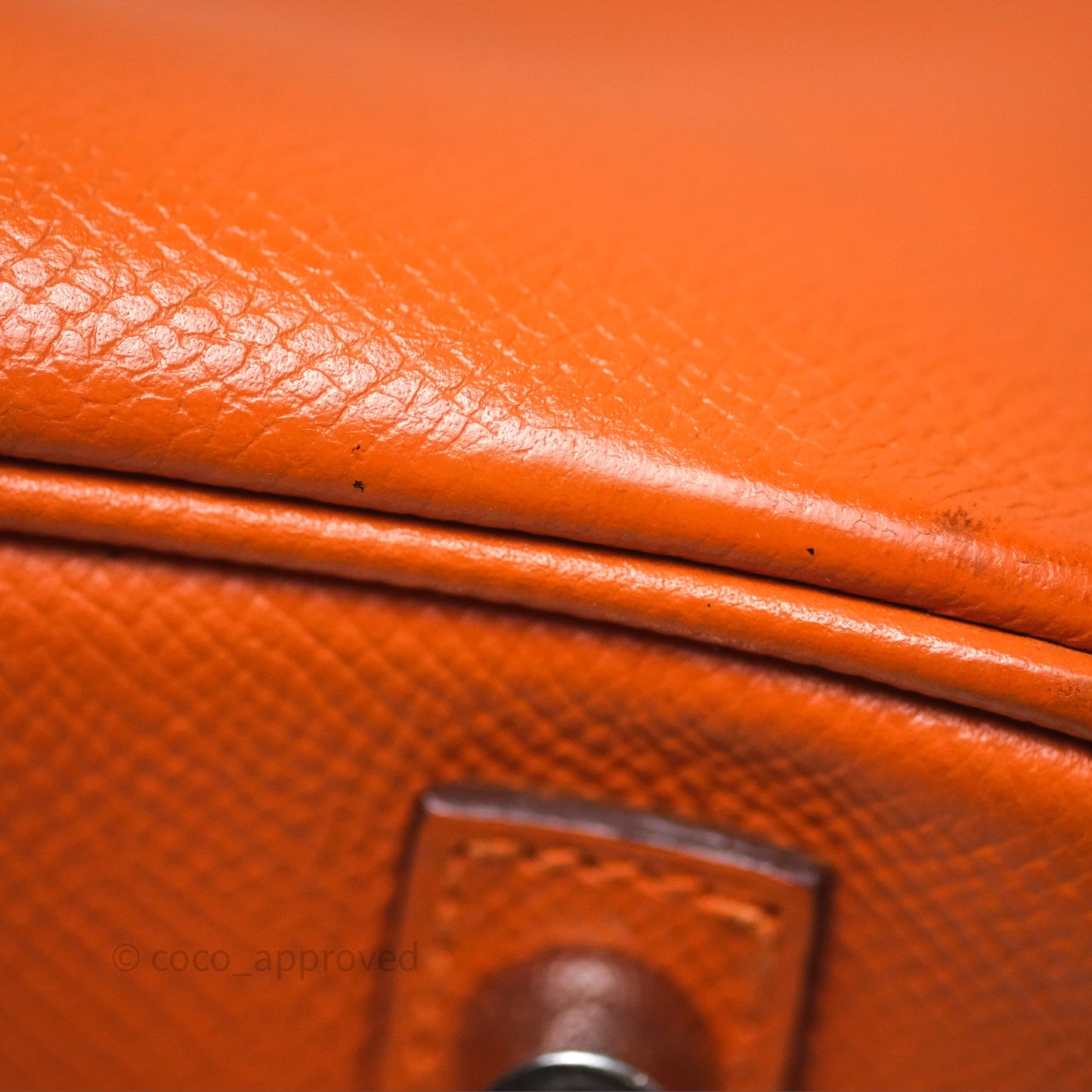 Hermès Birkin 30 Retourne Orange Epsom Palladium Hardware