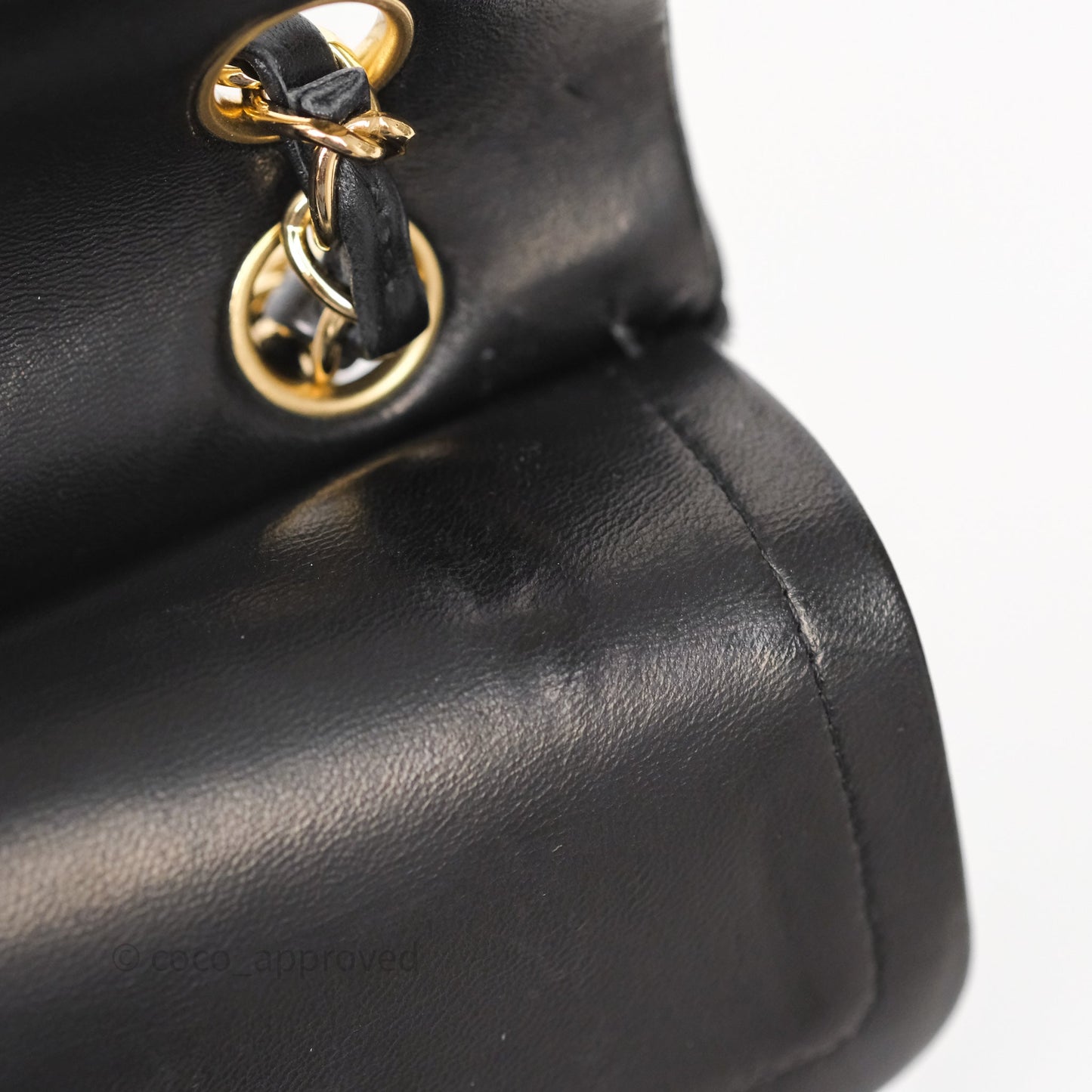 Chanel Small Classic Flap Quilted Black Lambskin Gold Hardware