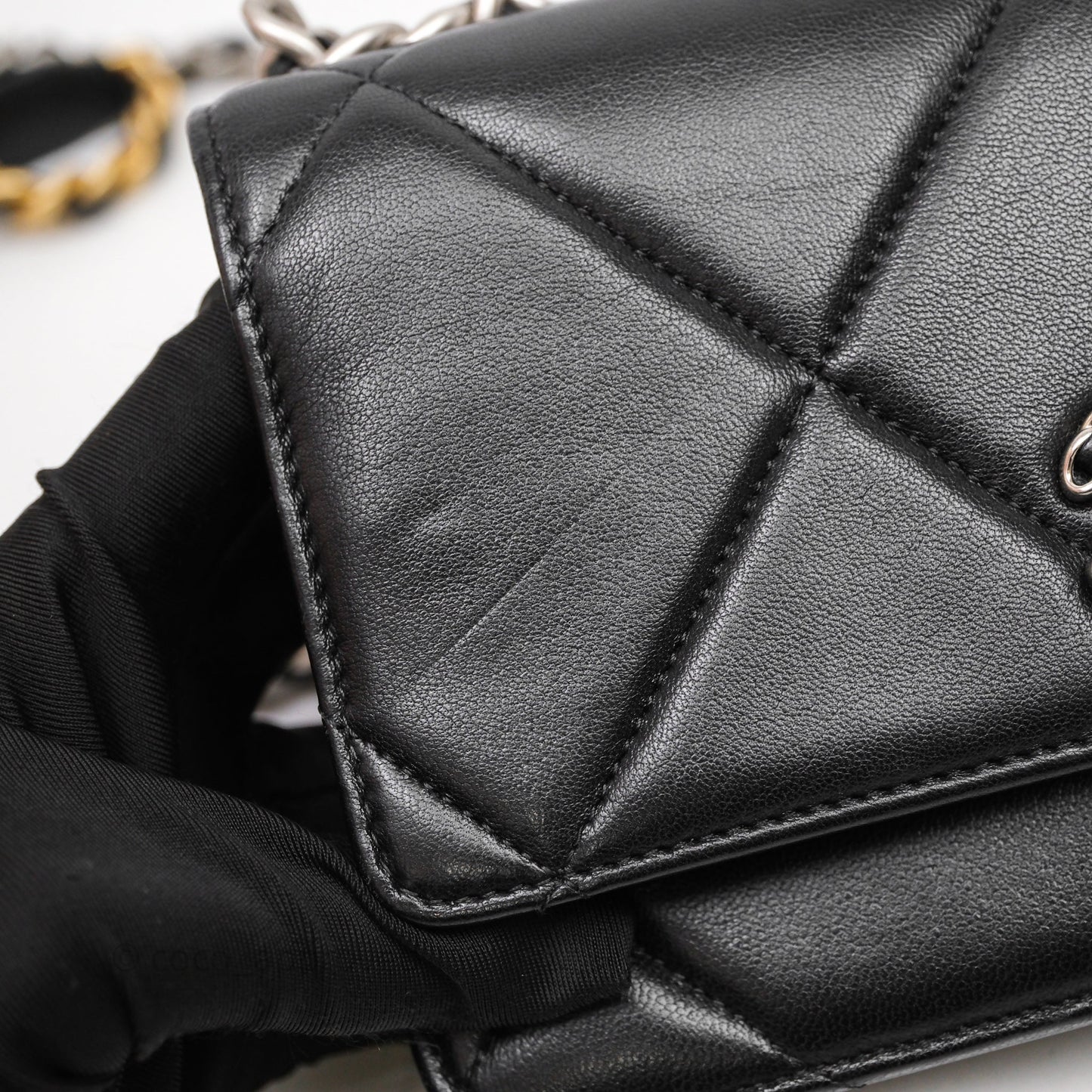 Chanel 19 Wallet on Chain WOC Black Mixed Hardware