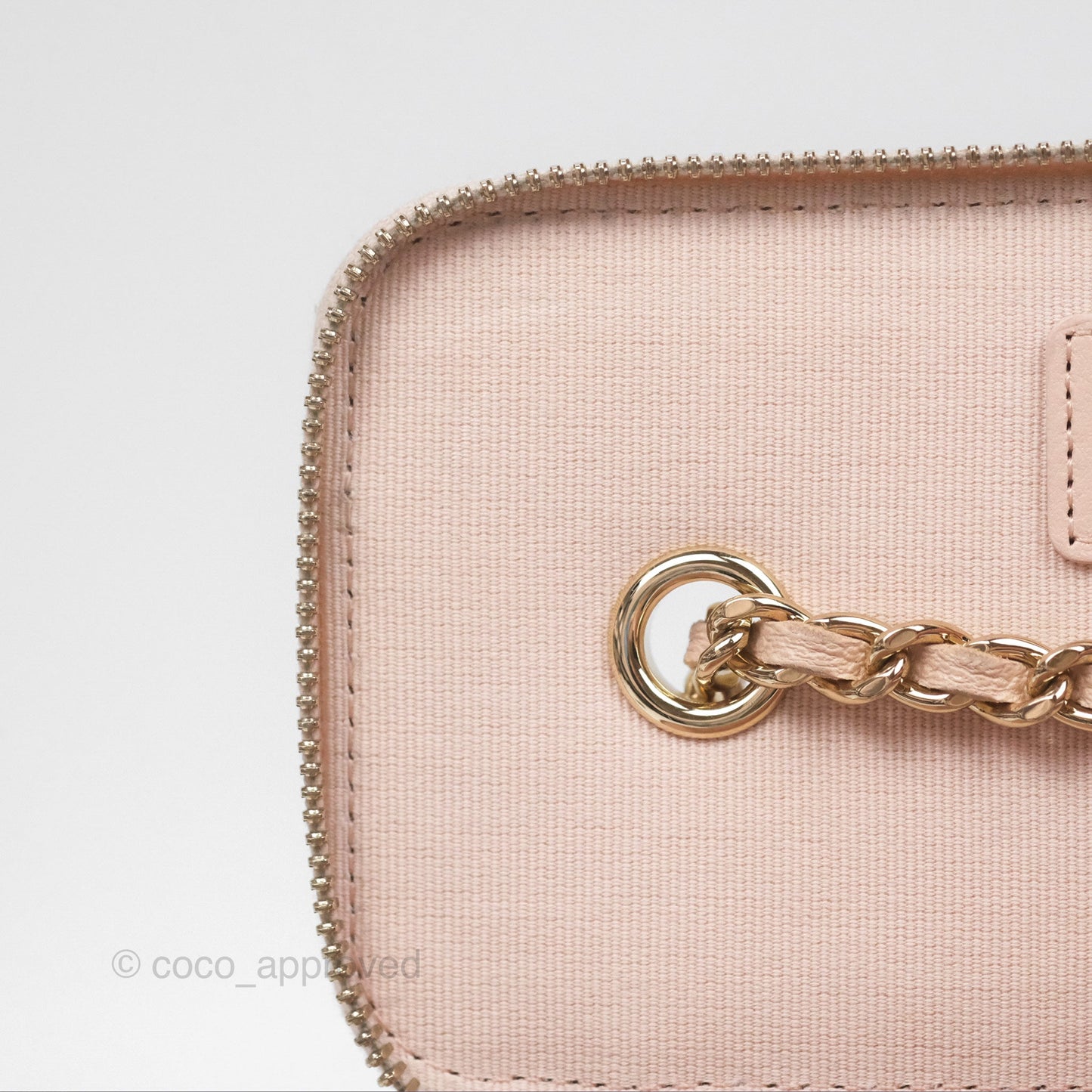 Chanel Vanity Rectangular With Chain Pink Caviar Gold Hardware