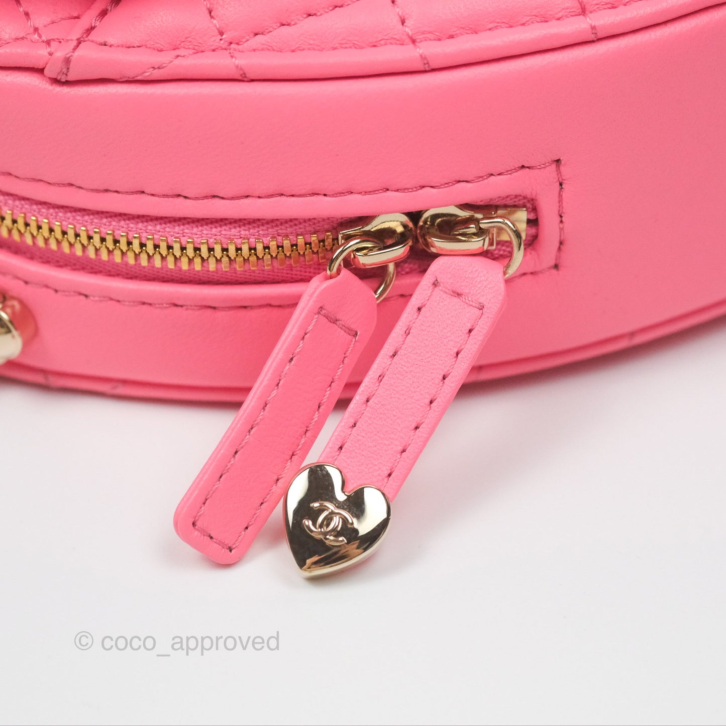 Chanel Large Heart Bag Pink Lambskin Gold Hardware 22S