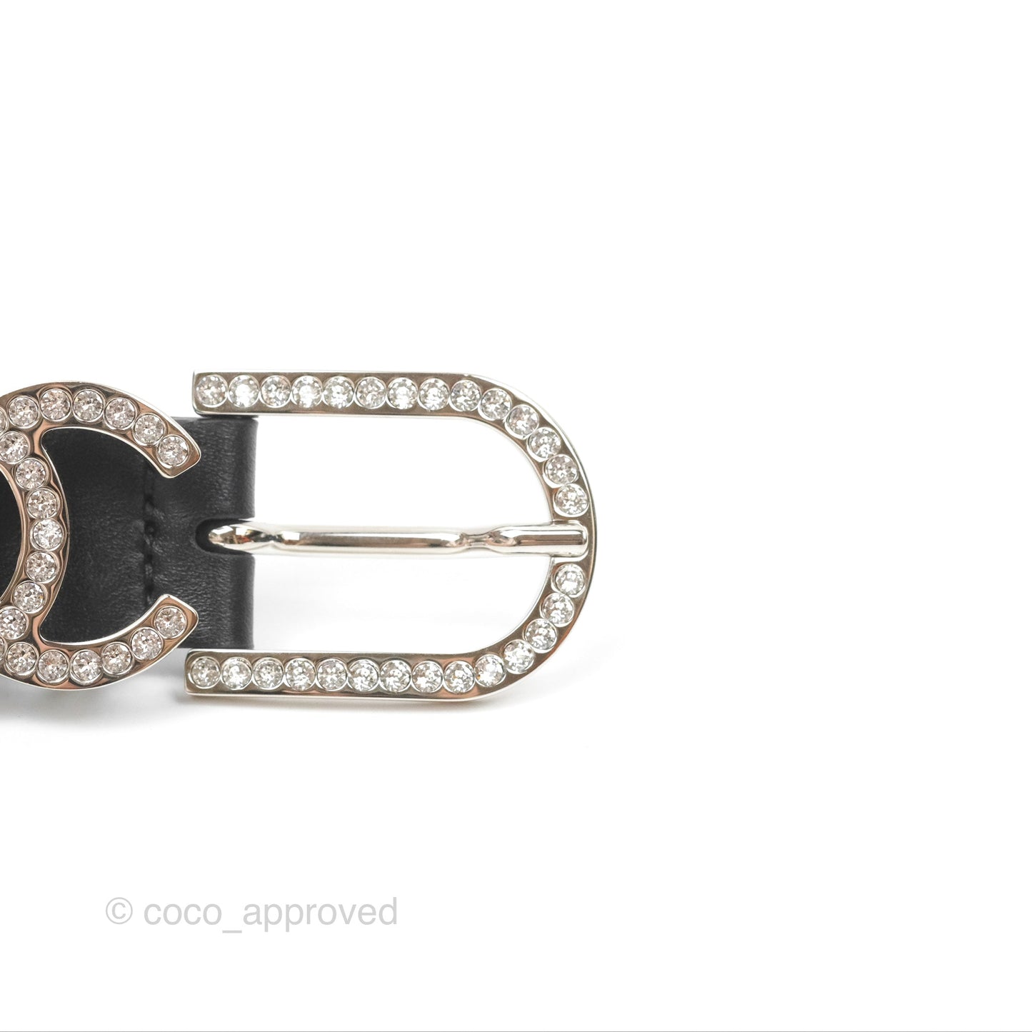 Chanel Crystal CC Black Leather Silver Hardware 75 | 30