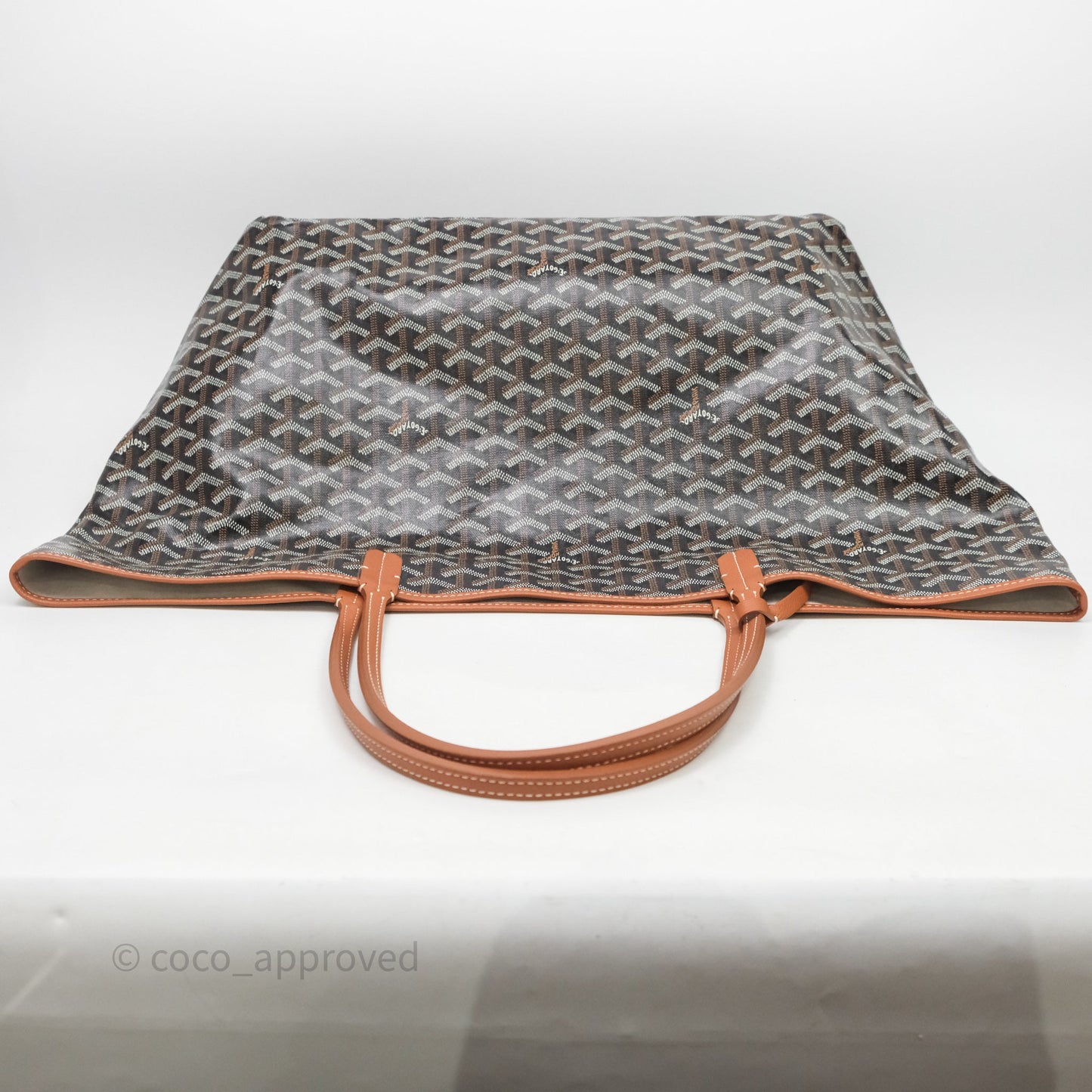 Goyard St Louis Tote GM Tan Black