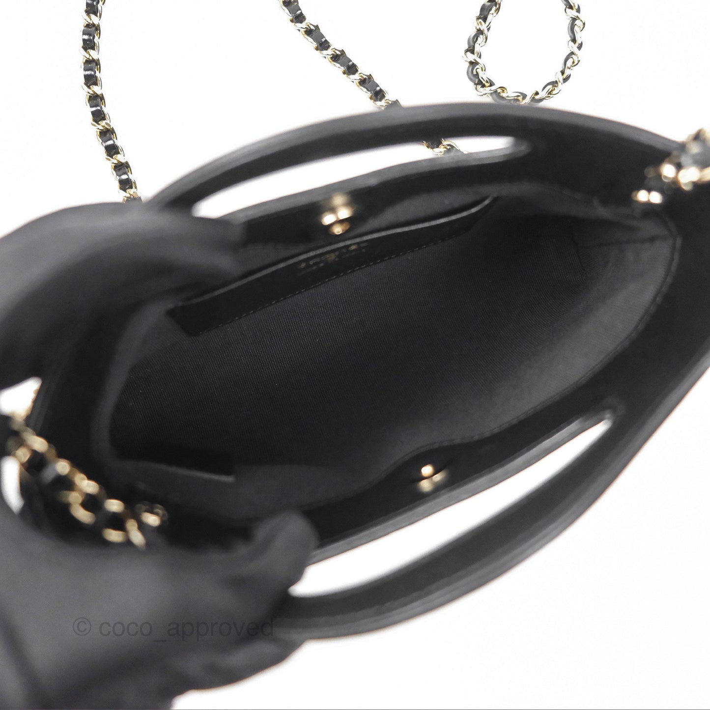 Chanel Nano 31 Black Shiny Calfskin Gold Hardware 24C