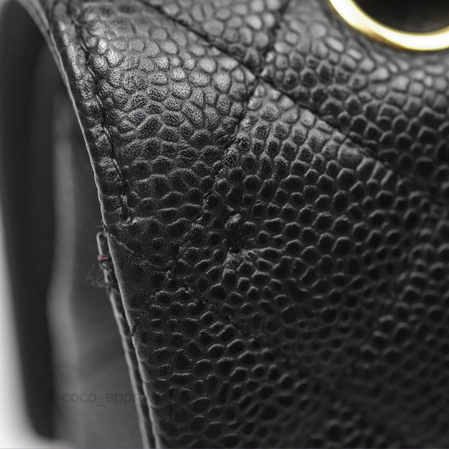 Chanel Classic M/L Medium Flap Quilted Black Caviar Gold Hardware