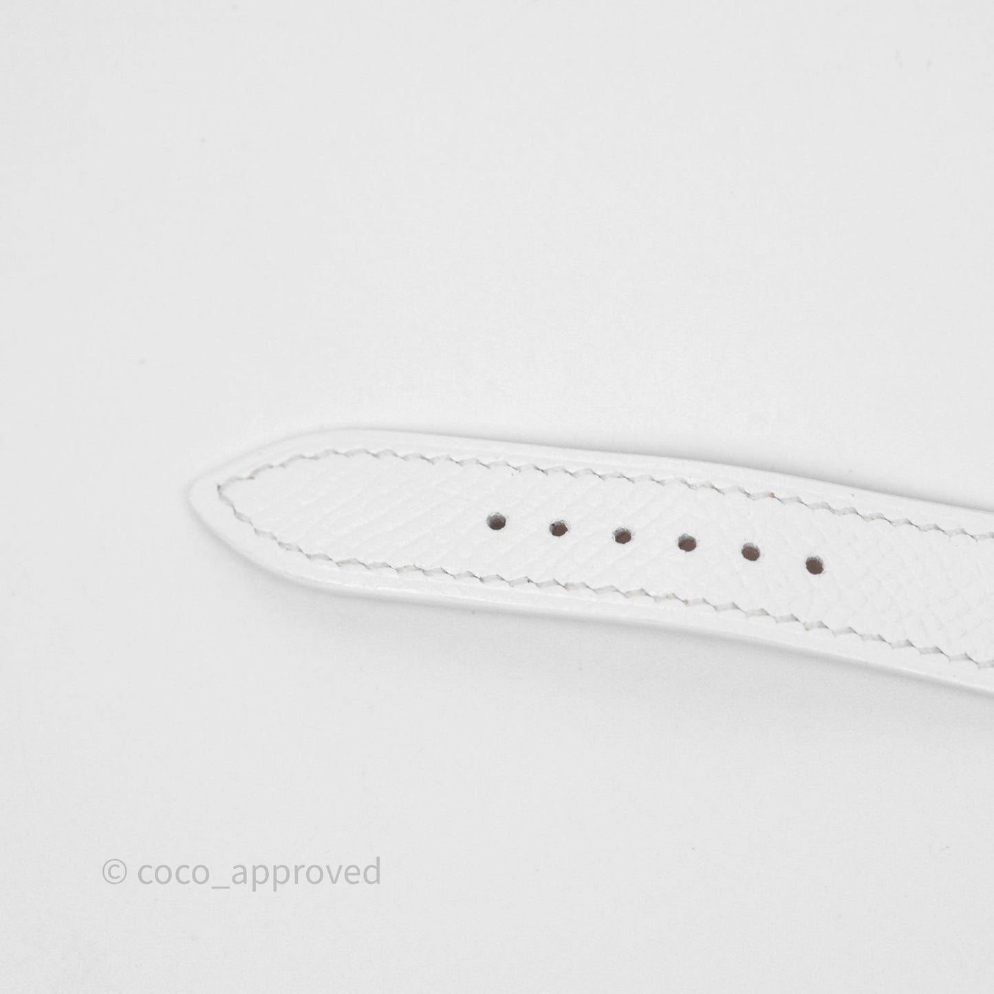 Hermès Heure H Watch Small Model 25 mm Blanc Epsom Palladium Hardware