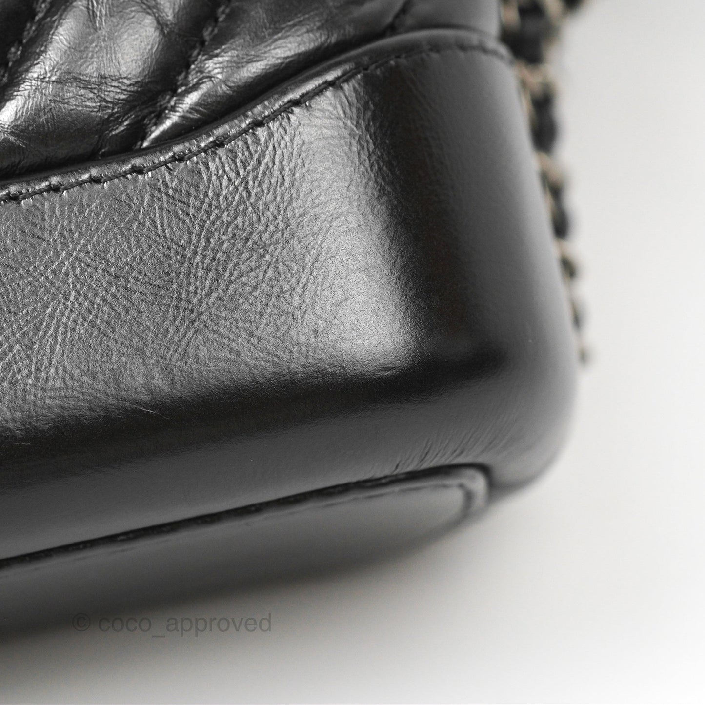 Chanel Chevron Small Gabrielle Hobo Black Aged Calfskin Mixed Hardware