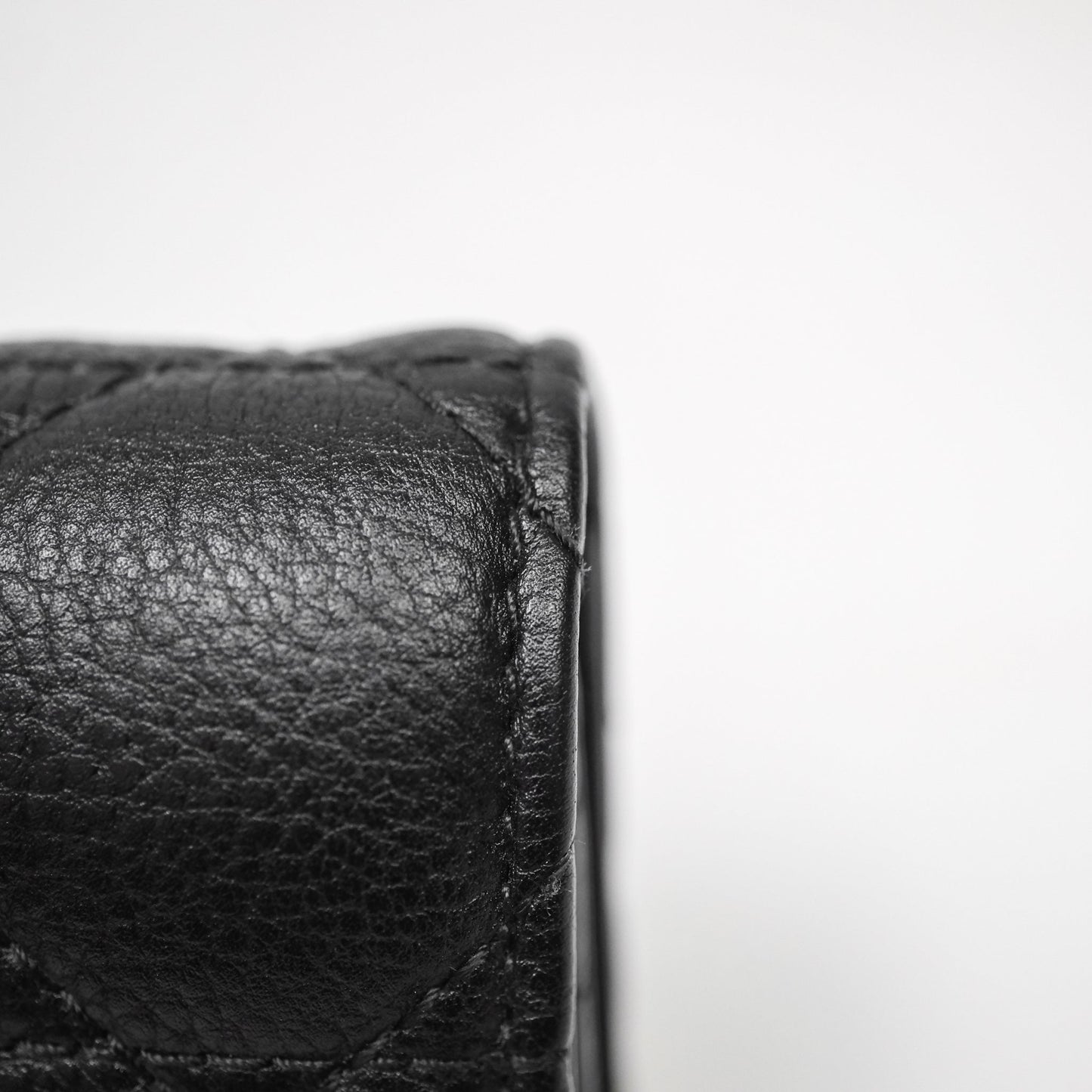 Dior Caro Glycine Wallet Black Supple Cannage Calfskin Gold Hardware
