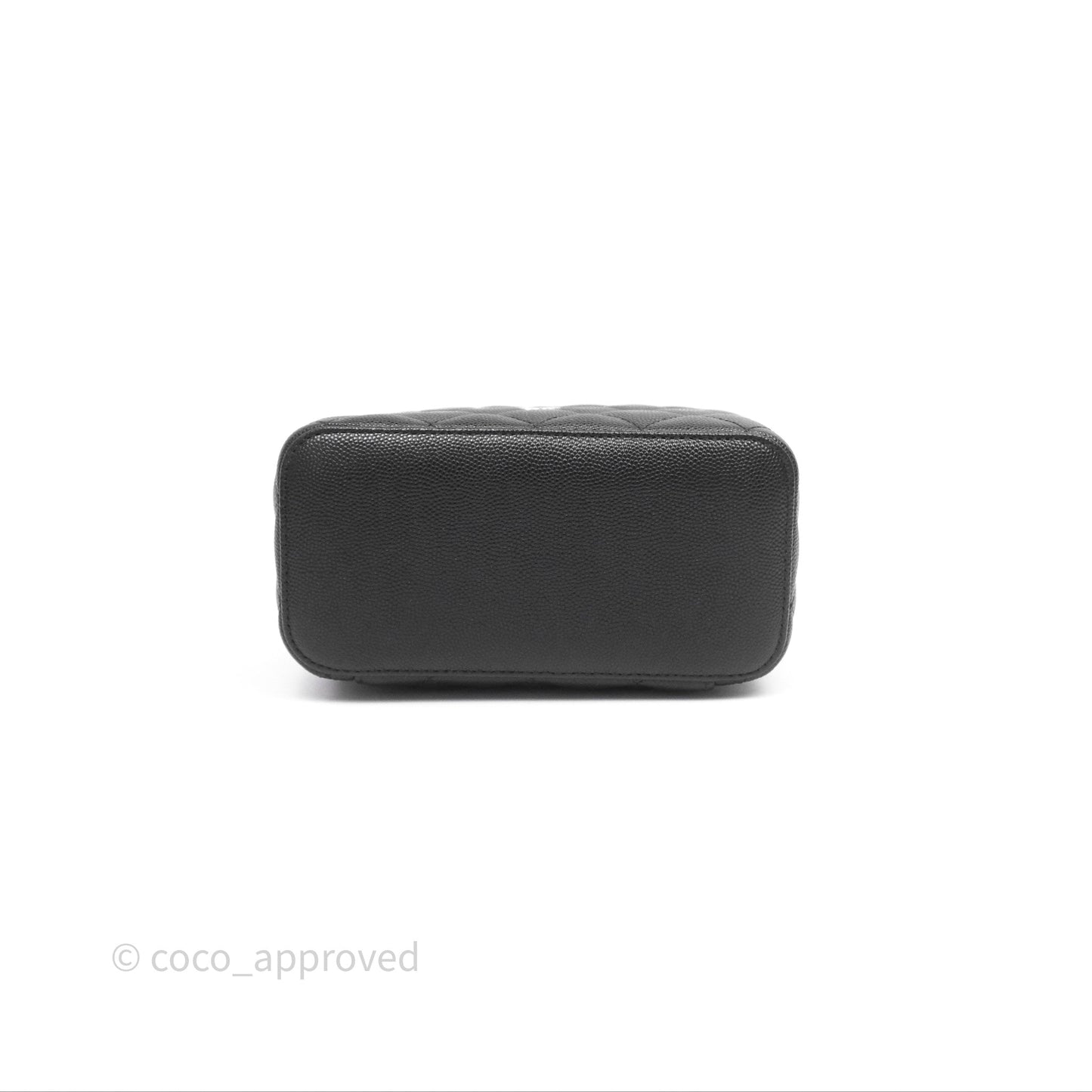 Chanel Vanity Rectangular With Chain Black Caviar Gold Hardware