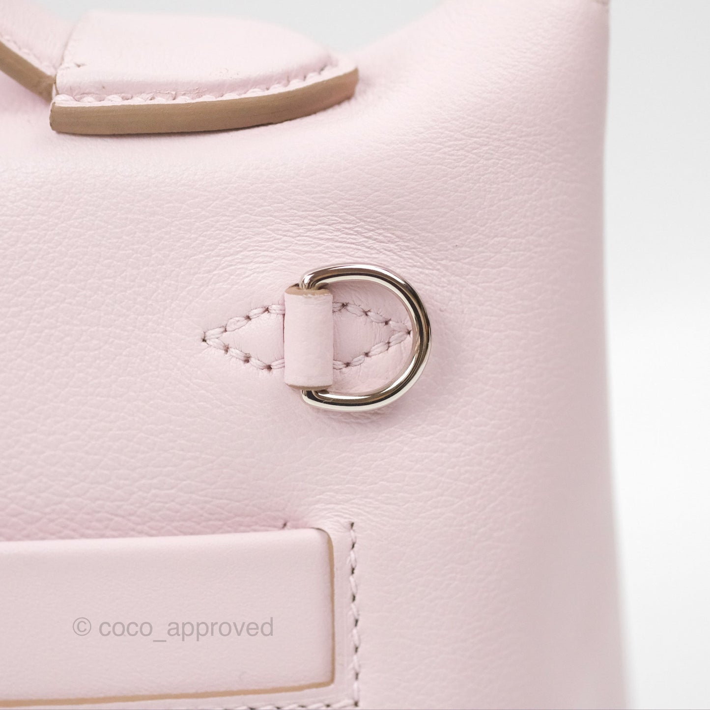 Hermès 24/24 21 Mini Mauve Pale Evercolor/Swift Palladium Hardware