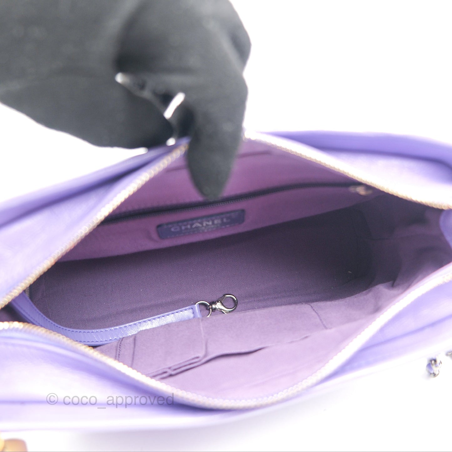 Chanel New Medium Gabrielle Purple Aged Calfskin