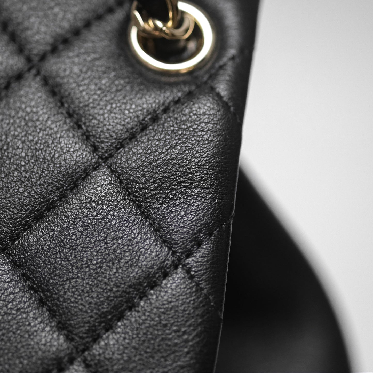 Chanel Quilted Large Duma Drawstring Backpack Black Lambskin Gold Hardware