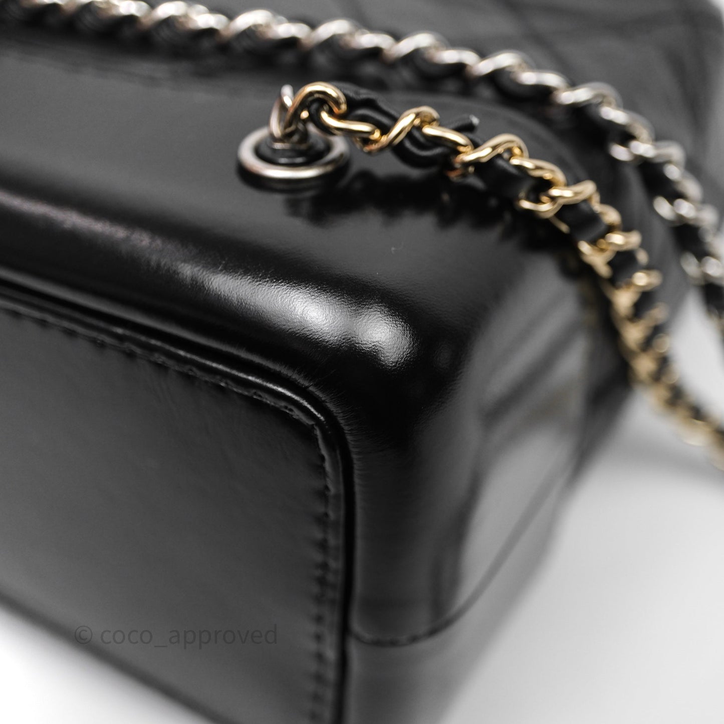 Chanel Small Gabrielle Backpack Quilted Black Aged Calfskin