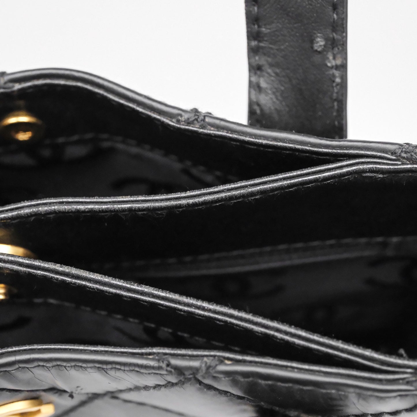 Chanel Vintage Quilted CC Tote Bag Matte Black Calfskin Gold Hardware