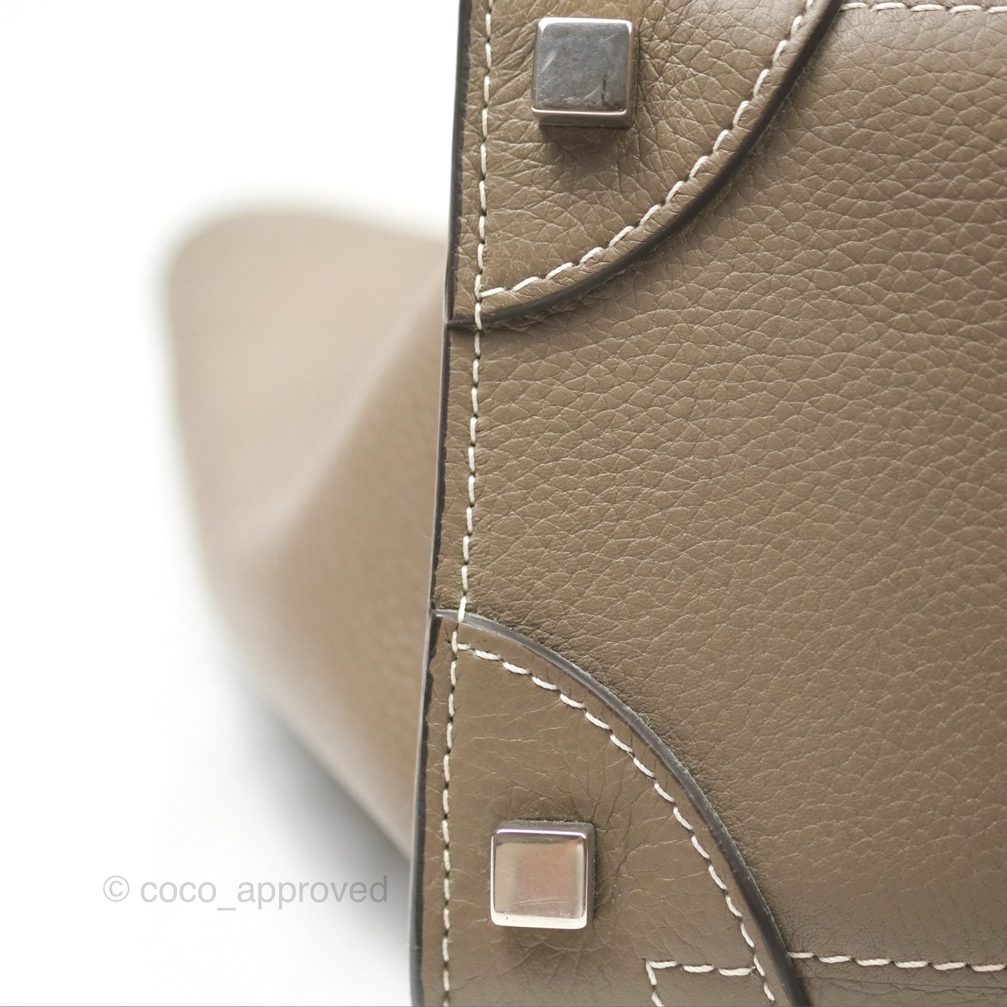 Celine Micro Luggage Bag Souris Drummed Calfskin
