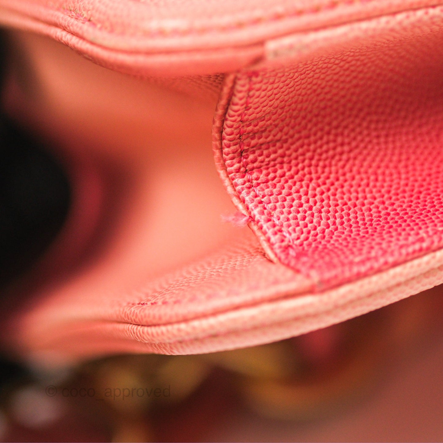 Chanel Sunset On The Sea Flap Bag Pink Caviar Aged Gold Hardware