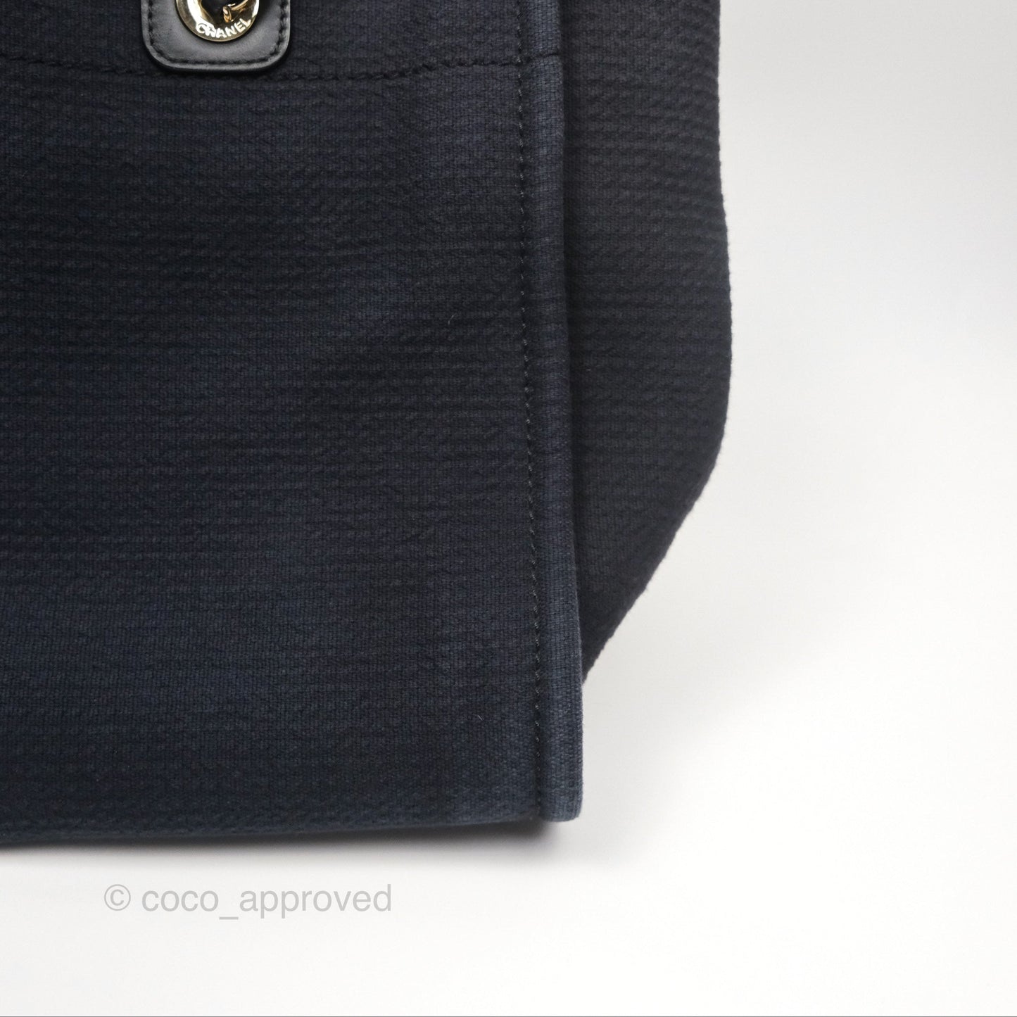 Chanel New Small Deauville Navy Canvas