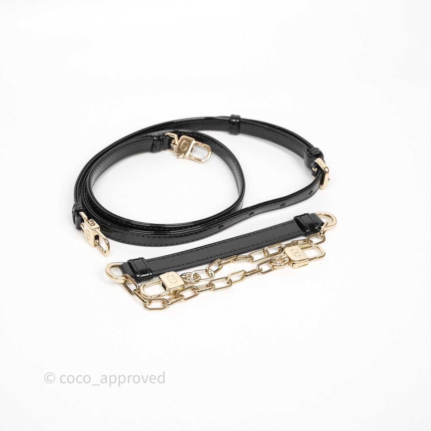 Christian Dior Micro Lady D-Joy Bag Black Patent Cannage Calfskin Gold Hardware