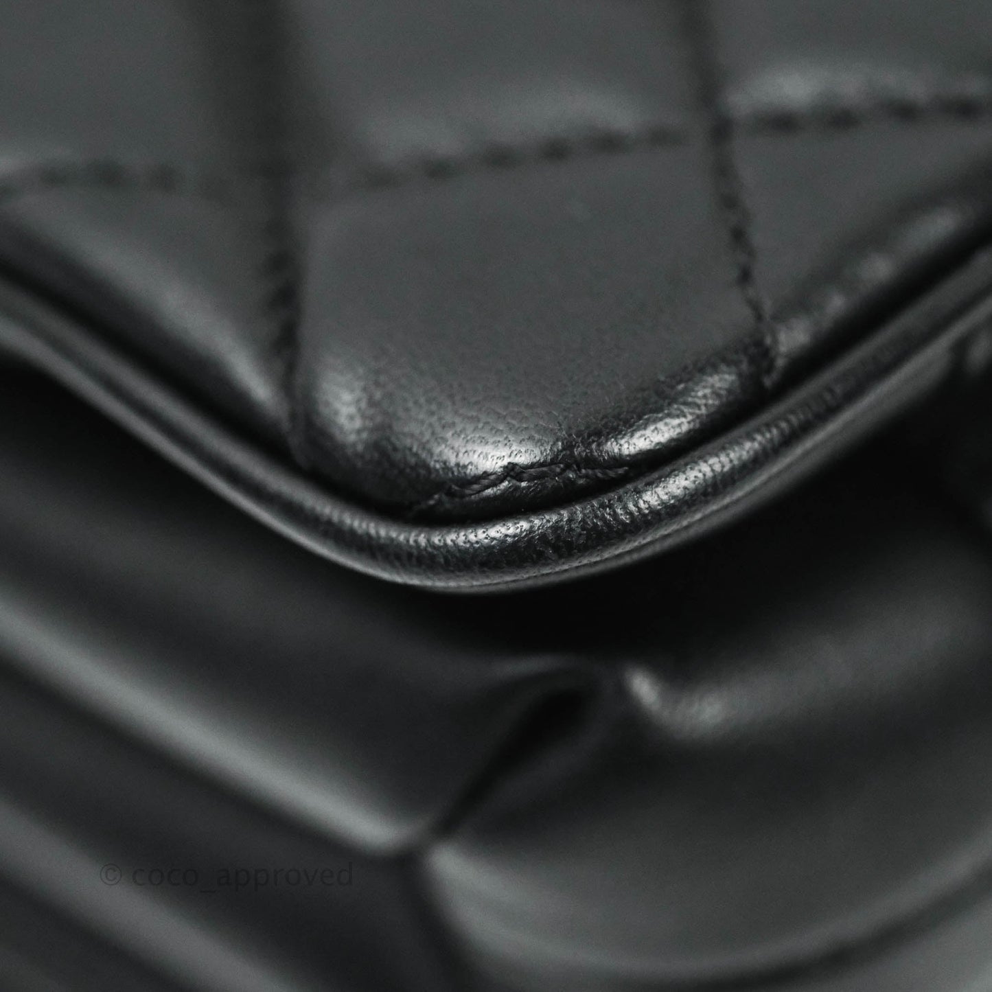 Chanel Coco Vintage Flap Bag Black Lambskin Aged Gold Hardware