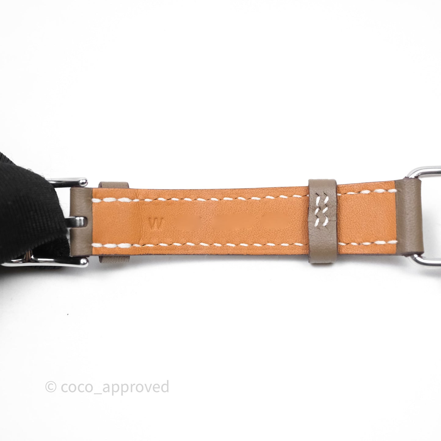 Hermès Band Apple Watch Swift Attelage Etoupe Double Tour 42 mm