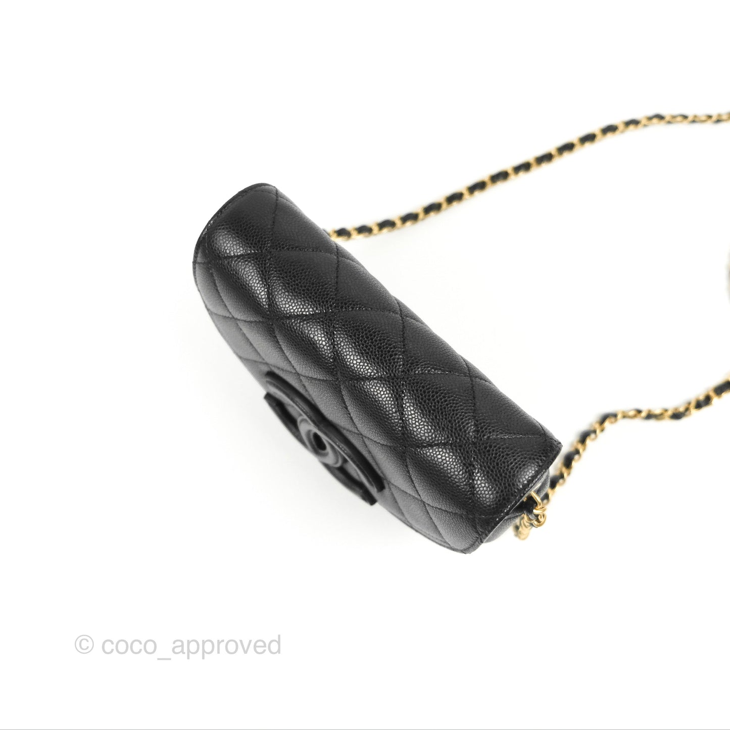 Chanel Mini Messenger Black Caviar Bag 23P