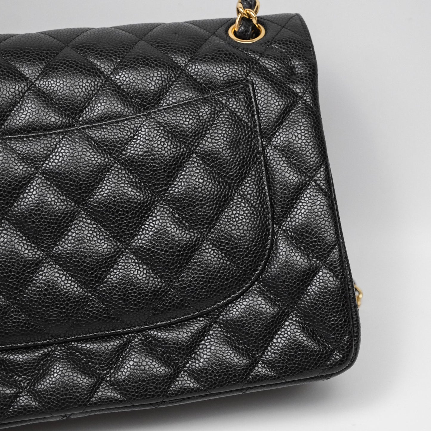 Chanel Jumbo Double Flap Black Caviar Gold Hardware⁣⁣