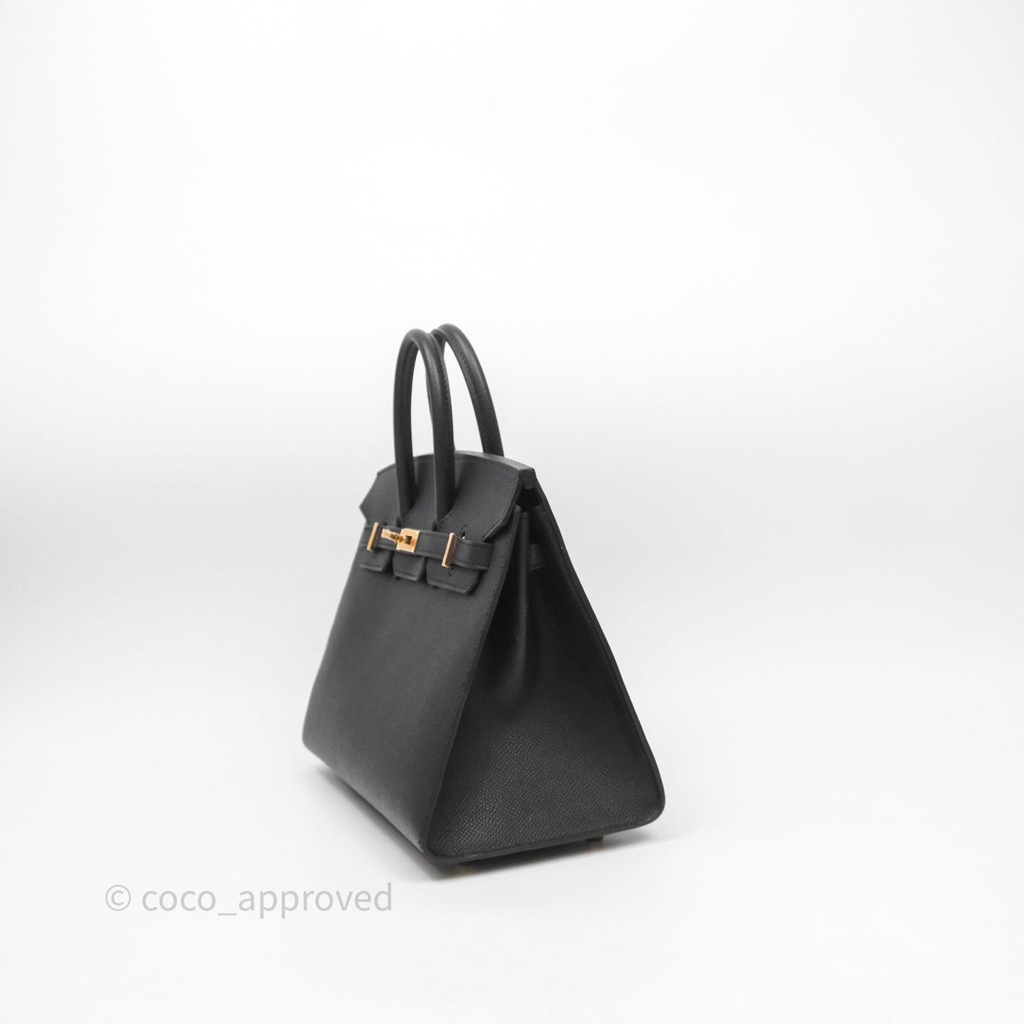 Hermès Birkin Sellier 25 Noir 89 Epsom Gold Hardware