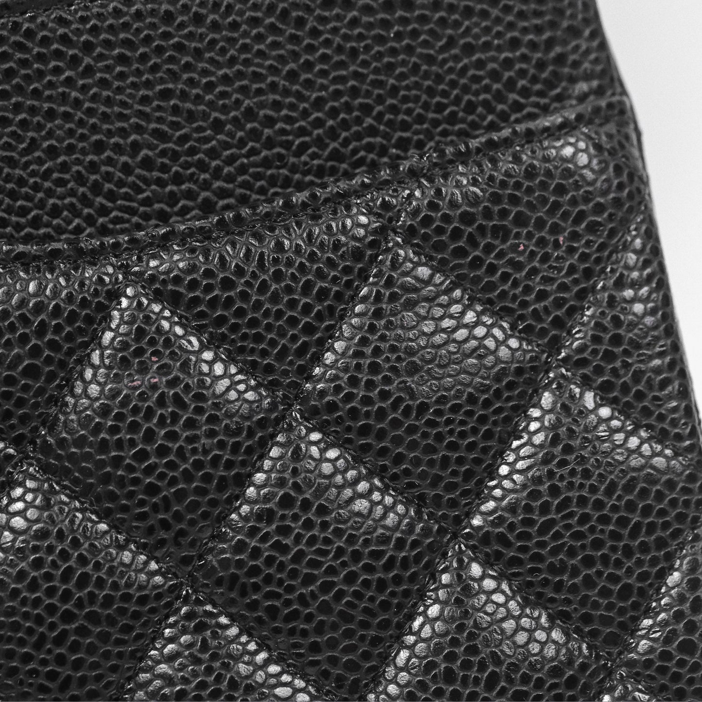 Chanel Classic M/L Medium Flap Quilted Black Caviar Silver Hardware