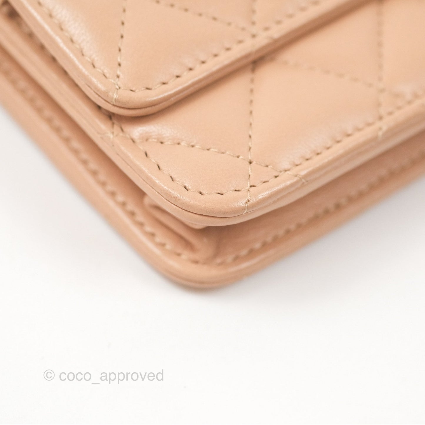 Chanel Trendy CC WOC Quilted Beige Lambskin Gold Hardware