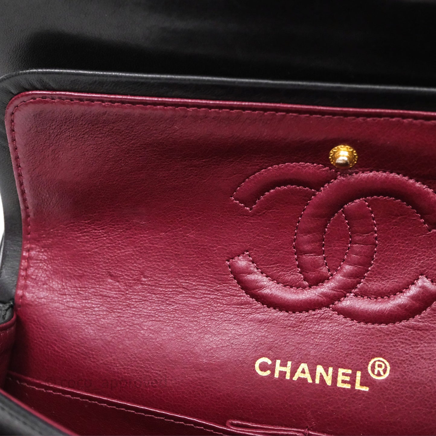 Chanel Vintage Lambskin Small Double Flap Bag Black Gold Hardware