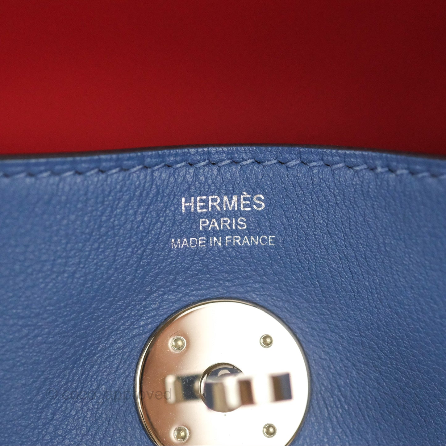 Hermès Lindy 26 Bleu Brighton/ Capucine Swift Palladium Hardware