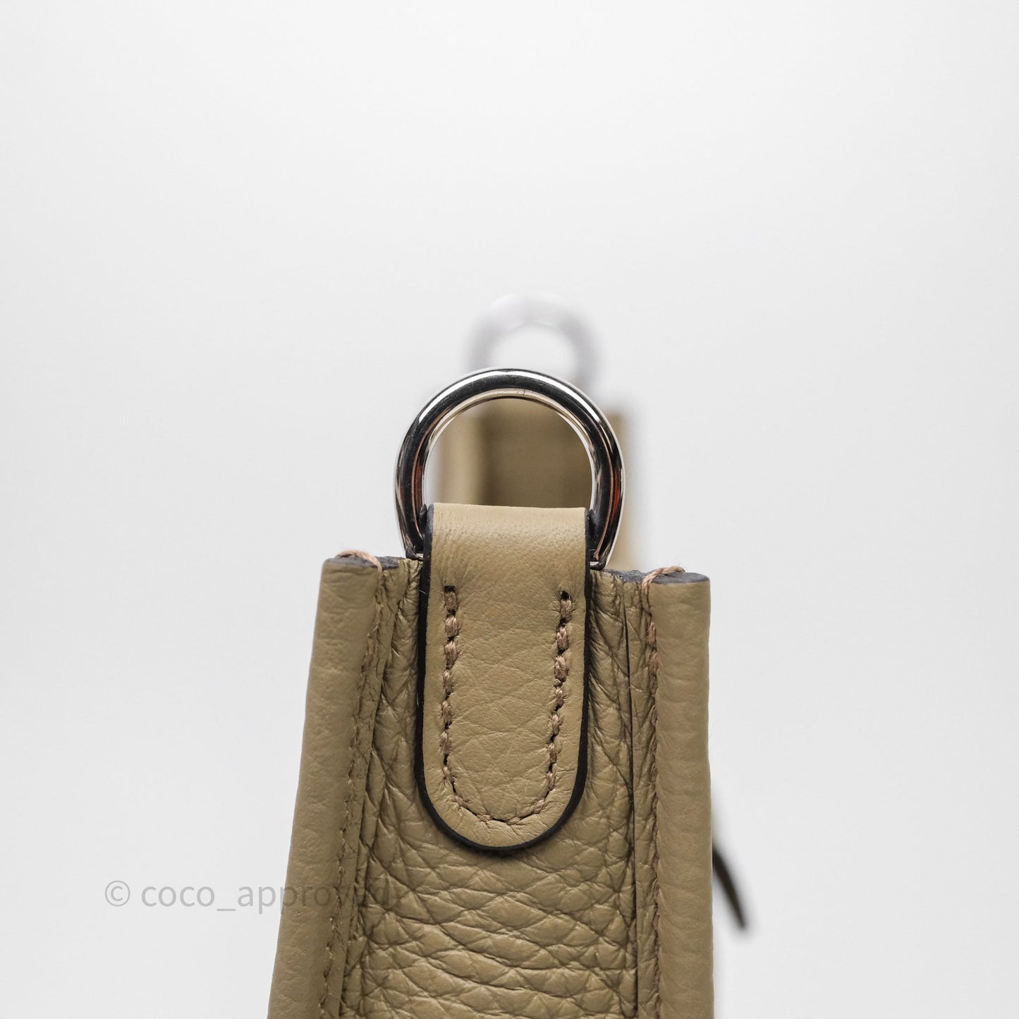 Hermès Mini Evelyne 16 Beige Marfa 8Q Clemence Gold Hardware