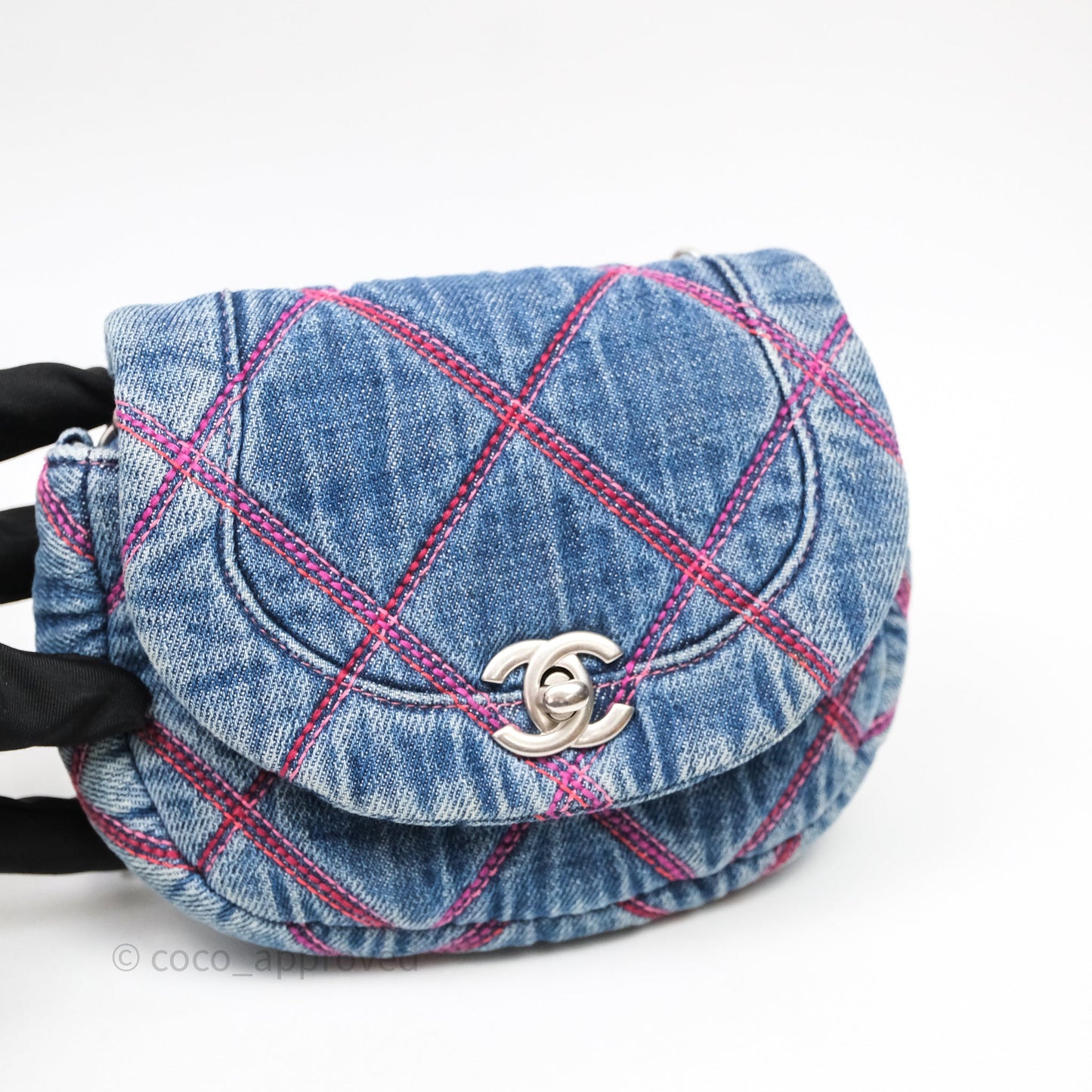 Chanel Coco Beach Flap Bag Denim Silver Hardware