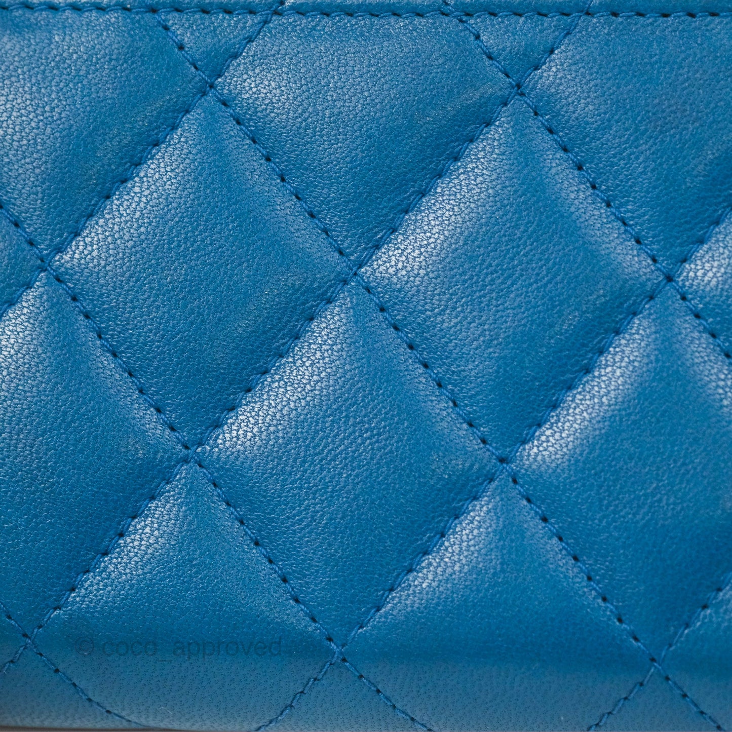 Chanel Classic Short Flap Wallet Blue Lambskin Gold Hardware